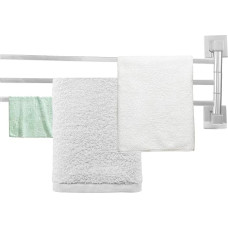 Swing-Out rankšluosčių laikiklis 2/3/4 Arming 40 cm Swivel Towel Rail 180° pasukimo rankšluosčių laikiklis Nerūdijančio plieno pasukama rankena rankšluosčių laikiklis vonios kambariui (3 rankos)