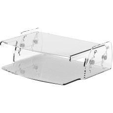 Fellowes Clarity Monitor Stand, Height Adjustable, 10 kg Load Capacity, Transparent