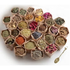Dried Herbs for Witchcraft Supplies and Tools - 30 Wiccan Herbs for Protection, Herbal Magic, Spells, Wiccan Altar Bugs - Crystal Spoon Included