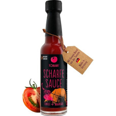 Tomami Hot Sauce Chilli + Mango 90 ml - Fiery Spicy with Umami Flavour - Vegan & Gluten Free - Ideal for the Grill - With Meat, Fish & Vegetables