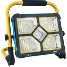 Construction Spotlight LED Battery with Tripod, Portable LED Spotlight Battery with 10500 mAh Battery, Type C and Solar Charging, 4 Light Modes - Ideal for Repair, Construction Site, Emergency
