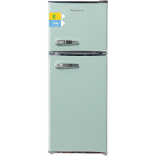 magictec Retro šaldytuvas su šaldikliu | 120L (88L/32L) | Low Frost | Šaldytuvas-šaldiklis | Vintage dizainas | LED apšvietimas | Matcha Green