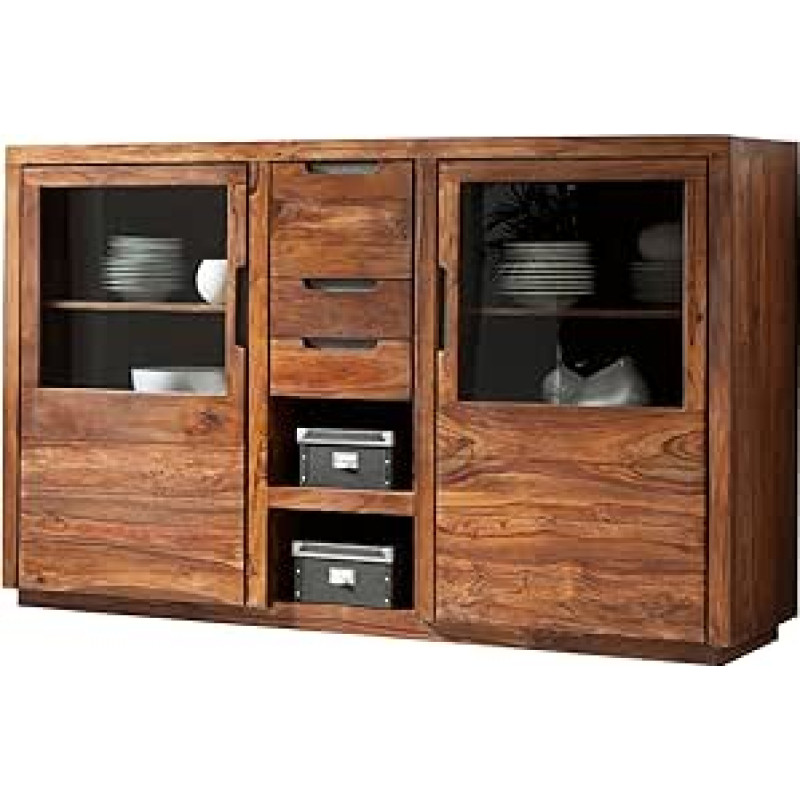 MASSIVMOEBEL24.DE Šešamo medžio masyvo baldai Lakuotas aukštasis aukštas Žakarandos medžio masyvo baldai Medžio masyvo riešutmedžio kunigaikštis #113