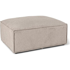 ebuy24 Box Sofa (Grey, Pouf)