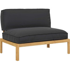 Garten-Sofa-Set Schwarz Massivholz Akazie, modern, modulare Anordnung, Party & Entspannung Model3418210