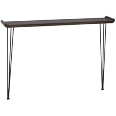 Moderner Konsolentisch mit rechteckiger Basis, Wandflächen, seitlicher Flur, Eingangsbereich, dünner Eingangstisch, Konsolentisch, schmaler Beistelltisch mit Haarnadelbeinen aus Metall, schm