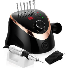 Elektrinis nagų pjaustytuvas geliniams nagams 35000 apsukų per minutę Manikiūro ir pedikiūro rinkinys 6 in 1 Nagų pilaitė Nagų frezavimo aparatas Nagų gręžtuvas Rankų ir kojų priežiūros prietaisas su LED ekranu, reguliuojamu greičiu