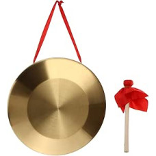Tam Tam Tam Gong Traditional Chinese Percussion Instrument Copper Decorative Chau Gong for Home Office 32cm