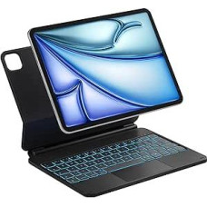 Inateck NeoMagic Magnetic Keyboard Case for iPad Air 11 Inch M3/M2 (2025/2024), Air 5/4, Magic Keyboard for iPad Pro 11 Inch 4/3/2/1, Cantilever Stand, 7-Colour Backlight, KB09119