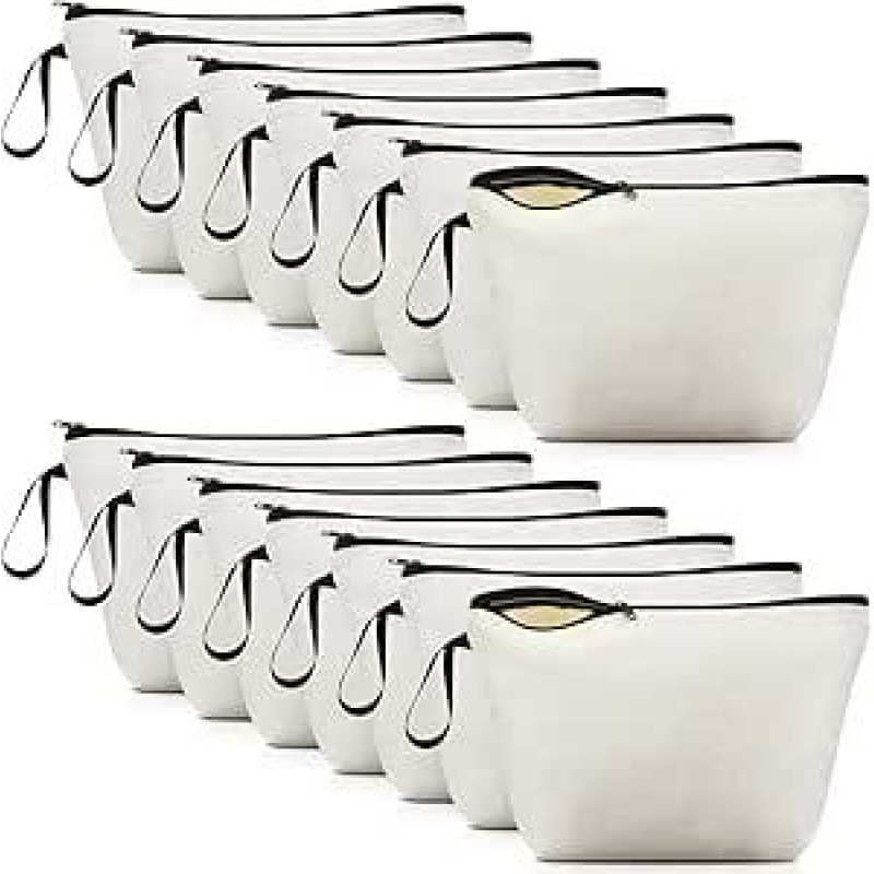 Xuniea drobė kosmetikos krepšys braižymo saugojimo krepšiai tuščia DIY audinio krepšys Blanks braižymo krepšys pieštukų dėklas tapybos Dovanų krepšys motinos dienos Kalėdų, balta, mada