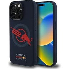 CG MOBILE Red Bull HC Silicone ORBR20 Logo Red Lining Case for iPhone 15 Pro Max Compatible with MagSafe Marine