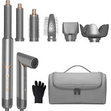 Hair Styler Set, Hair Styler 6 in 1, Hair Styler Set, Multistyler Hair 110,000 rpm with Round Brush Hair Dryer, Diffuser, Hair Dryer, Curling Iron, Straightening Brush for Drying, Straightening