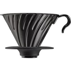 HARIO V60 metalinis kavos pilstytuvas, 02 matinės juodos spalvos