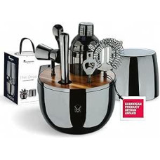 MasterPRO THE DROP - Elegantiškas 6 dalių kokteilių rinkinys iš edelstahlio su šlamančiu apvadu - Revoliucinis dizainas iš eiformos - Kreatyvi vaišių puokštė šventėms, šventėms per Atvelykį ir vakarui