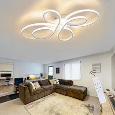 ZMH lubų šviestuvas LED lubų šviestuvas gyvenamojo kambario lempa Dimmable Large 100 cm 90 W Modern in White Miegamojo lempa Lubų apšvietimas Miegamasis su nuotolinio valdymo pultu Dizainas Valgomasis Virtuvė Biuras