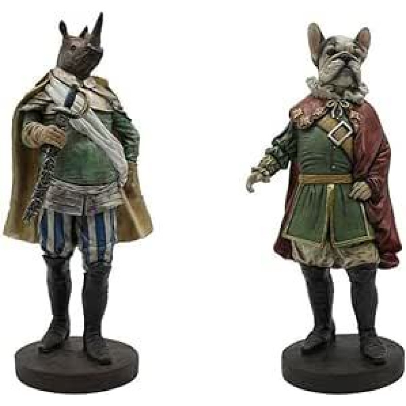 2 įvairiaspalvių gyvūnų figūrėlių rinkinys 20 x 15 x 42 cm