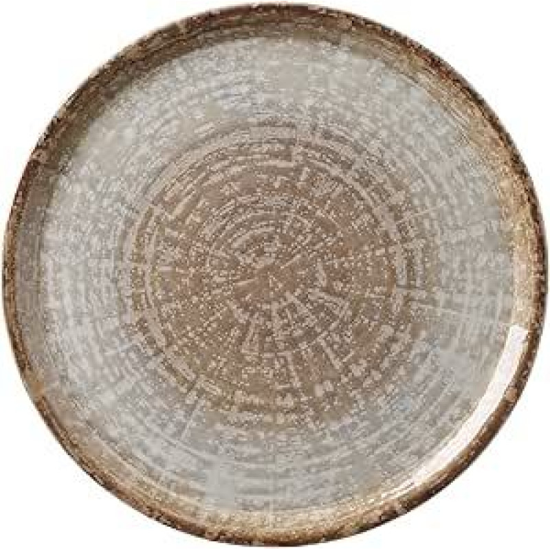 HENDI porcelianinė picos lėkštė, natūralaus akmens atspalvio, tinkama plauti indaplovėje ir mikrobangų krosnelėje, 330 mm skersmens, ruda/pilka (6 vnt.)