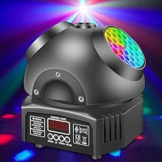 DJ diskotekų šviesos vakarėlių šviesos, judanti galvutė - T115, LED RGB šviesos DJ projektoriaus muzikos valdomos DJ diskotekų šviesos, DMX efekto prožektorius, skirtas KTV šeimos susitikimui vestuvių gimtadieniui Helovinui
