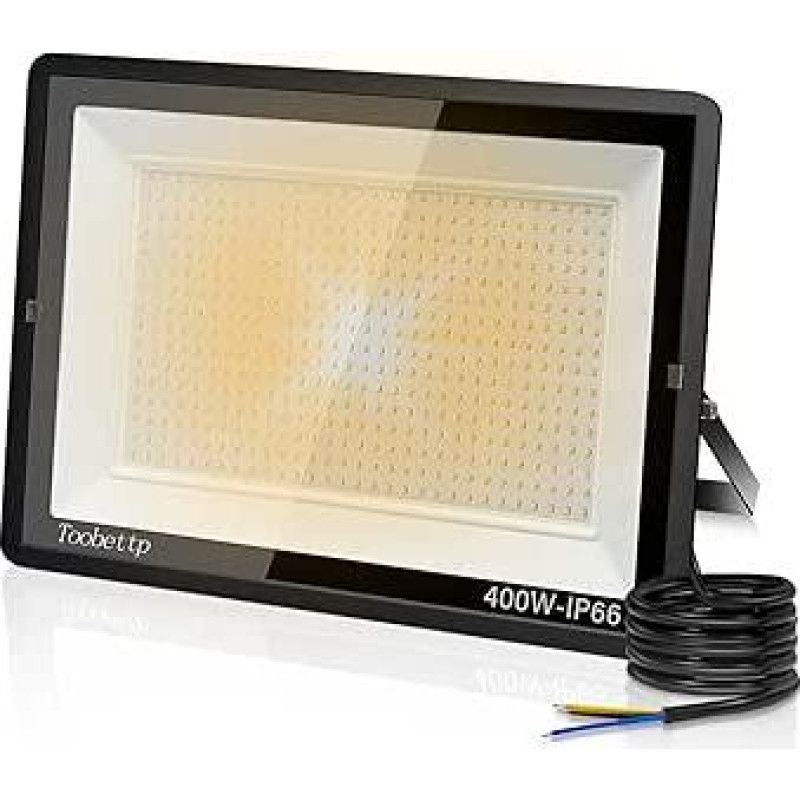 400 W LED lauko prožektorius, itin ryškus 40 000 LM prožektorius, 3500 K, šiltai baltas, IP66 vandeniui atsparus LED prožektorius, lauko prožektorius sodams, kiemams, garažams, viešbučiams