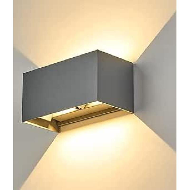 20 W LED sieninis šviestuvas vidaus / lauko aukštyn ir žemyn reguliuojamas šviesos spindulys sieniniai žibintai vandeniui atsparus IP65 lauko sieniniai žibintai sieninis apšvietimas