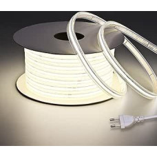 AC 220V COB LED Streifen Aussenbereich IP67 20M, 4000K Naturweiß LED Strip Outdoor Wasserdicht, LED Band 10W/M 480LEDs/M CRI 90+ für Zimmer Deko Decke Terrasse hof Garten