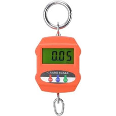 Denash 300 Kg Hängewaage, 300 Kg Kranwaage, 300 Elektronische Waage mit Großem LCD-Display, Grüne Hintergrundbeleuchtung, Speicherfunktion, Automatische Abschaltung, für (ORANGE)