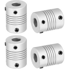 išteklių žemėlapis Lanksčios kupplungos, 6,35 mm bis 8 mm, aliuminio lydymas, Gelenkverbinder, lanksčios Wellenkupplungen, Motorkupplung für 3D-Drucker, CNC-Maschine, Motorführung, DIY-Encoder D25 x L 19 mm