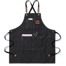 BBQ prijuostės vyrams, praktiška darbo prijuostė, darbo prijuostė su kišenėmis su reguliuojamais dirželiais kirpyklai, virtuvei, sodininkui