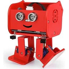 ELEGOO Robot Penguin Bot Two-Legged Robot Construction Kit Compatible with Arduino IDE, Mint Toy with Tutorial for Hobby Crafts, STEM Toys for Children and Adults V2.0 (Red)