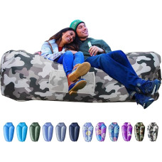 AlphaBeing Inflatable Lounger - Best Air Lounger for Travel, Camping, Hiking - Ideal Inflatable Couch for Pool and Beach Parties - Perfect Air Chair for Picnics or Festivals