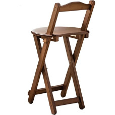 AYES Sulankstoma medinė baro kėdė su atlošu - tvirta nešiojama lauko baro kėdė Baro kėdės Virtuvės valgomojo kambario kėdė - nereikia montuoti namų barui Virtuvės baras Pub Cafe