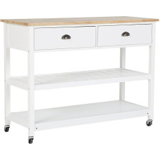 Navarino Large Serving Trolley Country House Style White