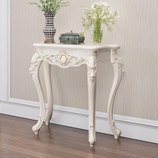 Konsolentisch für Flur, schlank, mit Ablage hinter dem Sofa, Marmor-Spiegel-Display, moderner Eingangstisch, Vintage-Konsolentisch - eleganter Foyer-Sofatisch mit Beinen für die Flurpräsenta