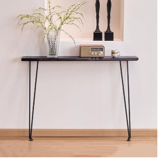 Sofos konsolės stalas Kietmedžio viršus su pramoninėmis Hairpin kojomis Puikiai tinka už sofos Gyvenamasis kambarys Dekoras