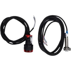 Fafeicy Digitaler Drehzahlmesser, 4-stelliger Roter LED-Tachometer, Störungsfrei, Hall-Näherungsschalter, Magnetsensor, NPN, 22 Mm, Montage, 30 Bis 9999 U/min für die Industrie