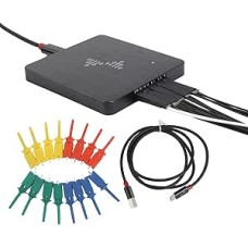 16-K-Logikanalysator, USB-Logikanalysator, 16 Kanäle, 400 MHz, Abtastrate, 16 G Tiefe mit 256 Mbits SDRAM für Mac, 0-5 V verstellbarer Schwellenwert für industrielle Tests