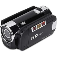 Socobeta Digital Camcorder Video Camera Camcorder 16x HD 128g External Memory Card 270° Rotation DV Player (Black)