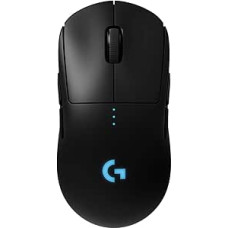 Logitech G PRO Wireless Gaming Mouse, HERO 16000 DPI sensor, USB port, RGB lighting, 4-8 Programmable buttons, Customizable game profiles, Microlight, PC / Mac, Black - EU Packaging