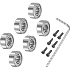 Lager, 6-teiliges Lagerzubehör-Set, Lager mit 3/16 Zoll Innendurchmesser und 1/2 Außendurchmesser (Nr. 5-40 x 3/8 Schrauben), Verbesserte Haltbarkeit