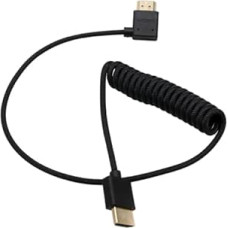 HDMI 8K 4K 30p 60p Cable for Atomos Ninja Ultra Sony FX30 FX6 FX9 Canon C500 BGH1 GH6 Camera FEELWORLD Z CAM E2 F6, Right Angle Type A HDMI 2.1 Braided Coil 50 cm