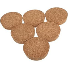 6 Stück Holz korken Stopfen für Hydrokulturvasen Wiederverwendbare Flaschenverschlüsse mit Glatter Runder Form Dicht Schließend und Dekorativ für Glasfläschchen Kleine Flaschen