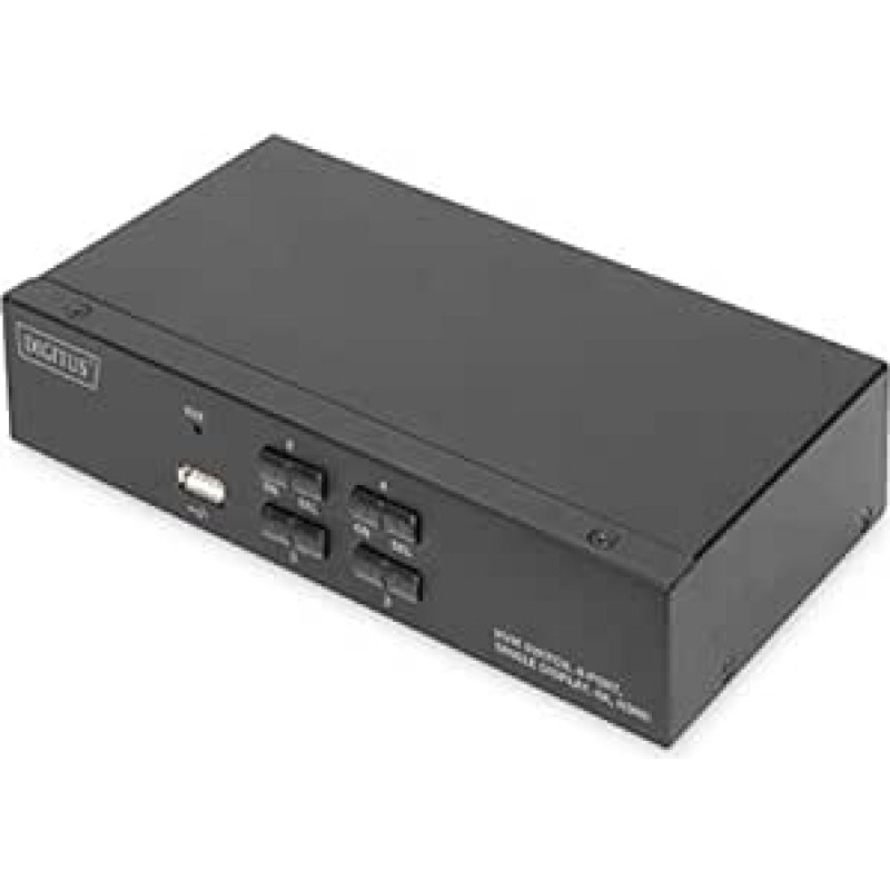 DIGITUS KVM jungiklis 4 prievadų, vienas ekranas, 4K HDMI