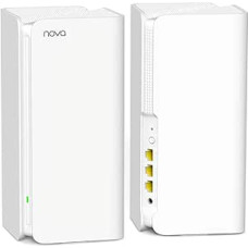 Tenda Nova MX15-Pro Mesh WLAN WiFi 6 System-AX5400 Dual-Band WLAN Mesh WiFi 6 System, Recommended for Homes with 3-5 Bedrooms, 6 x Gigabit Ports, Replaces Router & Repeater, Compatible with Alexa,