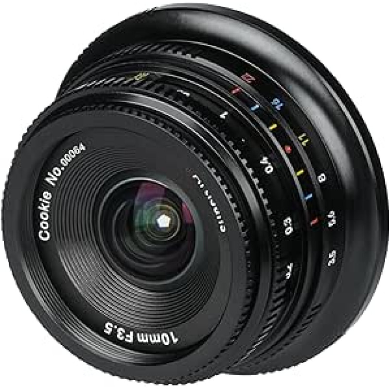 7Artisans 10mm F3.5 APS-C plataus kampo objektyvas, skirtas 