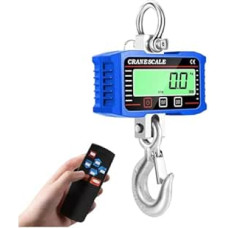 2000 kg Crance-Waage, digitales LCD-Display, Gewicht, Hakenkran, Wiegemessgerät in Industriequalität mit 3-Einheiten-Umrechnungsfunktion Starke Kapazität(BLUE)