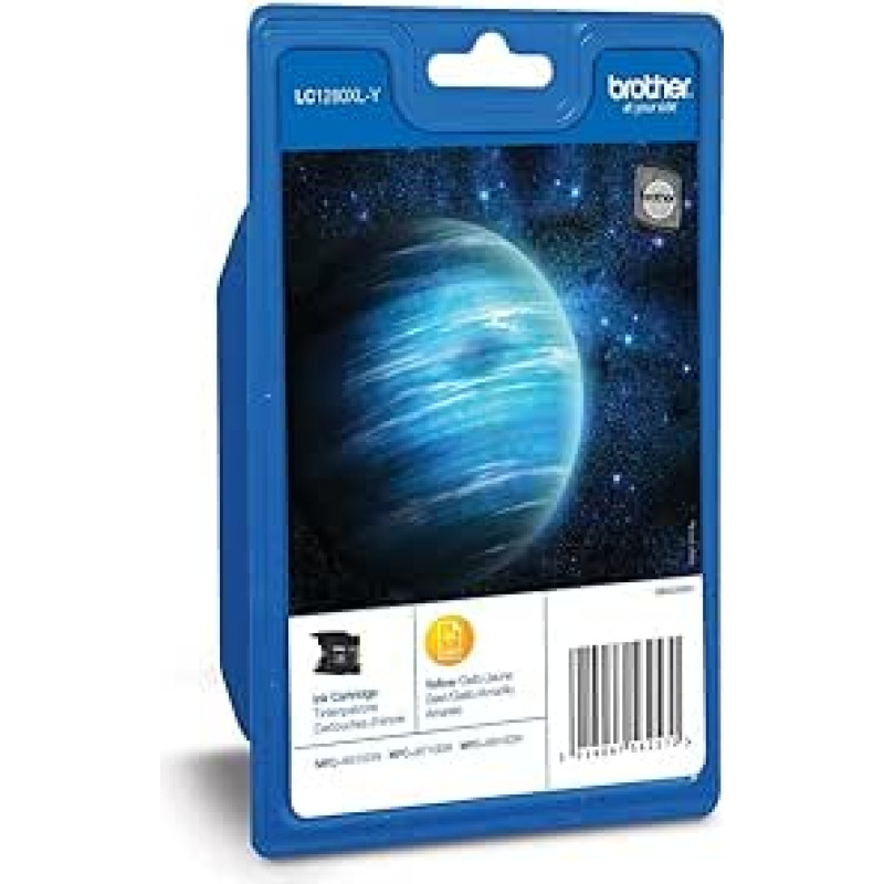 Brother originali LC1280XLY geltonos spalvos itin didelio našumo rašalo kasetė