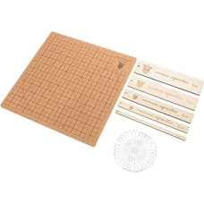 STOBAZA Macrame kamštinė lenta Adatos ir matavimo liniuotė Universali mazgų lenta apyrankių pynimo projektams 