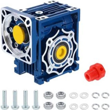 QUARKZMAN NMRV040 Schneckengetriebe Übersetzung 20:1 18mm Ausgangswelle Hochdrehmoment Schneckengetriebe Drehzahlminderer Für Nema34 Servomotor/Nema34 Schrittmotor Blau