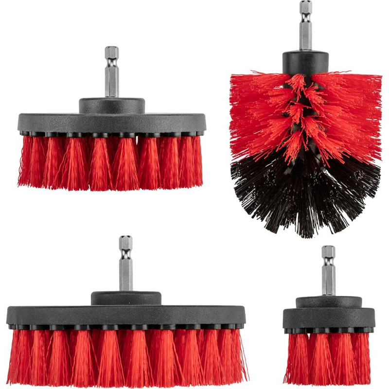 Drill brush set, 4 pieces