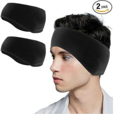 WLLHYF Pack of 2 Winter Ear Warmers Headbands Headband Women's Sports Earmuffs Warm Headband Men Women Elastic Ear Warming Running Headbands for Jogging Running Hiking Bicycle Motorcycle Driving